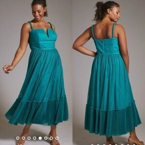 hutch ruby sleeveless bustier belted drop-waist maxi dress Hutch Ruby Sleeveless Bustier Belted Drop-Waist Maxi Dress